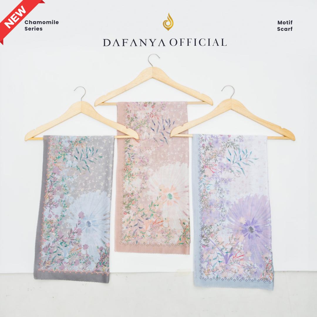 πππ
ππππ - Chamomile Series Jilbab Motif Floral Kerudung Segi Empat Hijab Scarf bahan Voal Laser Cut