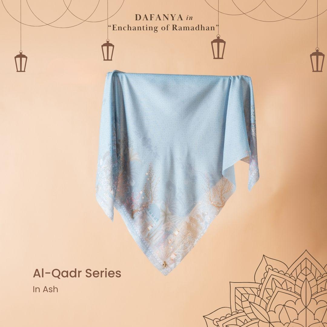 𝐃𝐀𝐅𝐀𝐍𝐘𝐀 - Al-Qadr Series Jilbab Motif Floral Kerudung Segi Empat Hijab Scarf bahan Voal Laser Cut