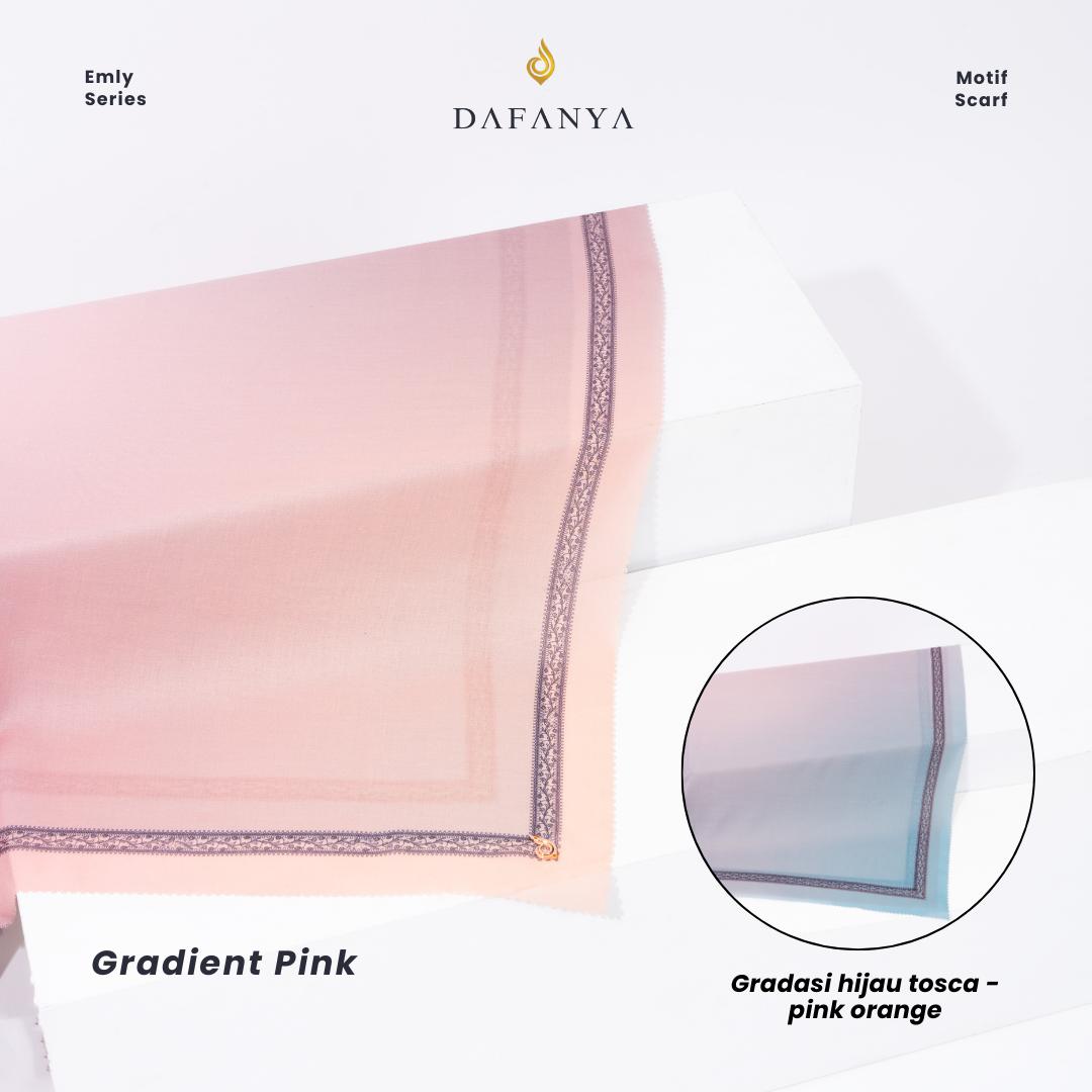 𝐃𝐀𝐅𝐀𝐍𝐘𝐀 - Emly Series Jilbab 4 Gradasi Kerudung Segi Empat Hijab Scarf bahan Voal Laser Cut