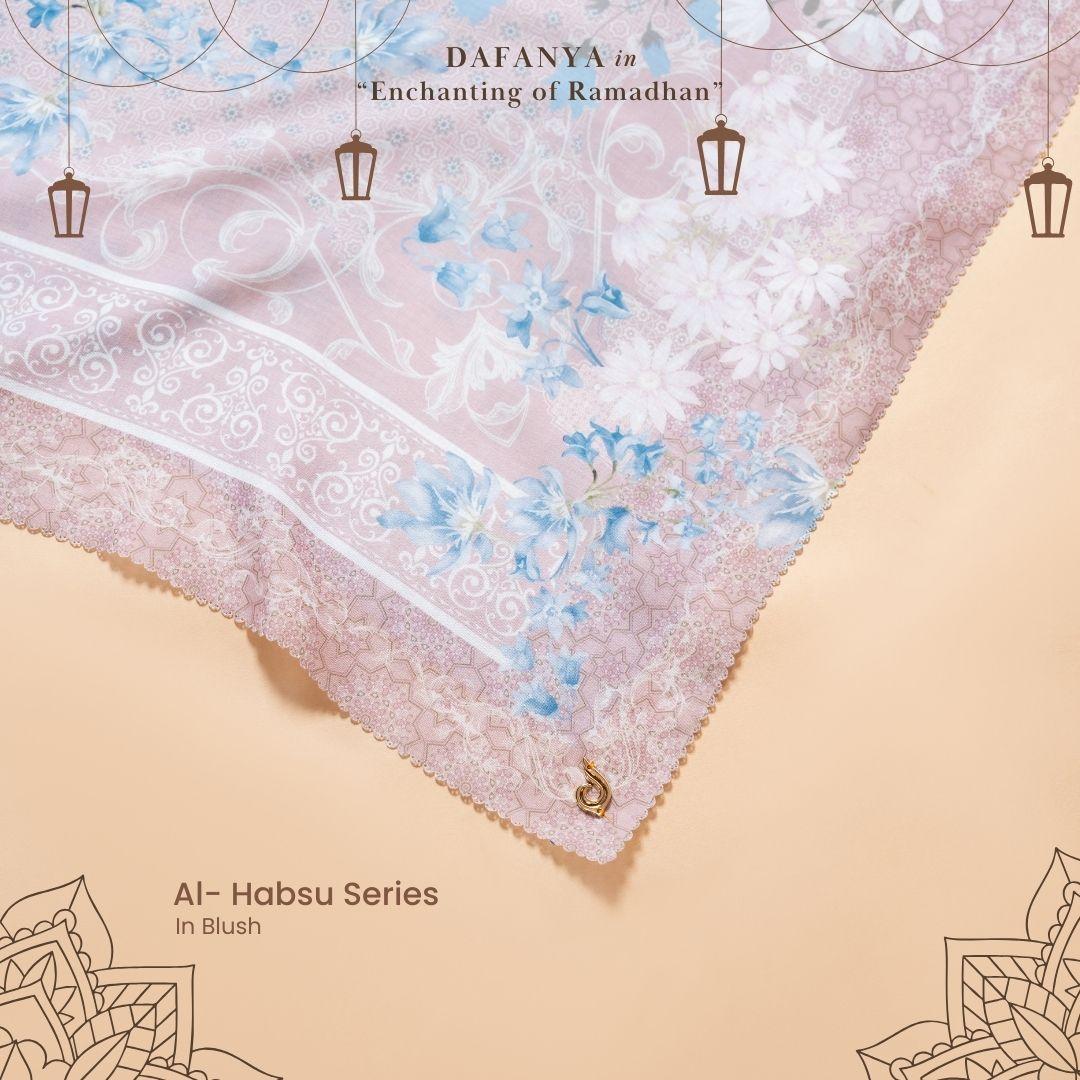 𝐃𝐀𝐅𝐀𝐍𝐘𝐀 - Al-Habsu Series Jilbab Motif Floral Kerudung Segi Empat Hijab Scarf bahan Voal Laser Cut