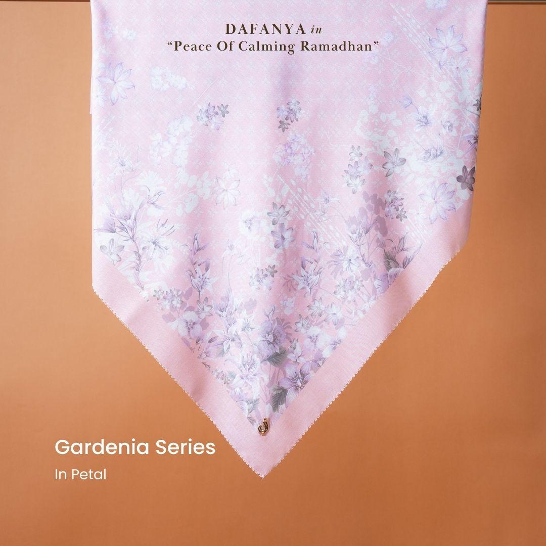 𝐃𝐀𝐅𝐀𝐍𝐘𝐀 - Gardenia Series Jilbab Motif Floral Kerudung Segi Empat Hijab Scarf bahan Voal Laser Cut