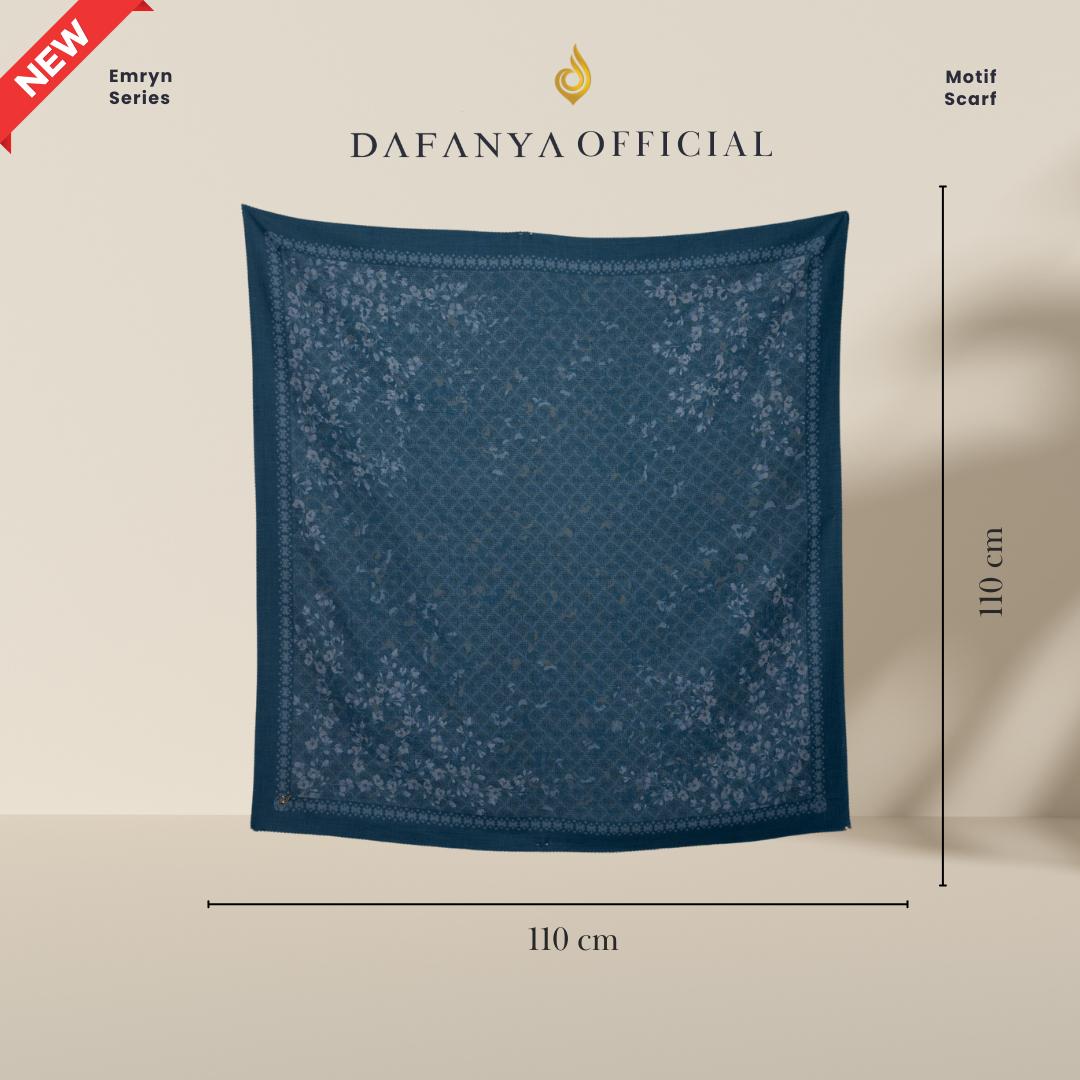𝐃𝐀𝐅𝐀𝐍𝐘𝐀 - Emryn Series Jilbab Motif Monogram Kerudung Segi Empat Hijab Scarf bahan Voal Laser Cut