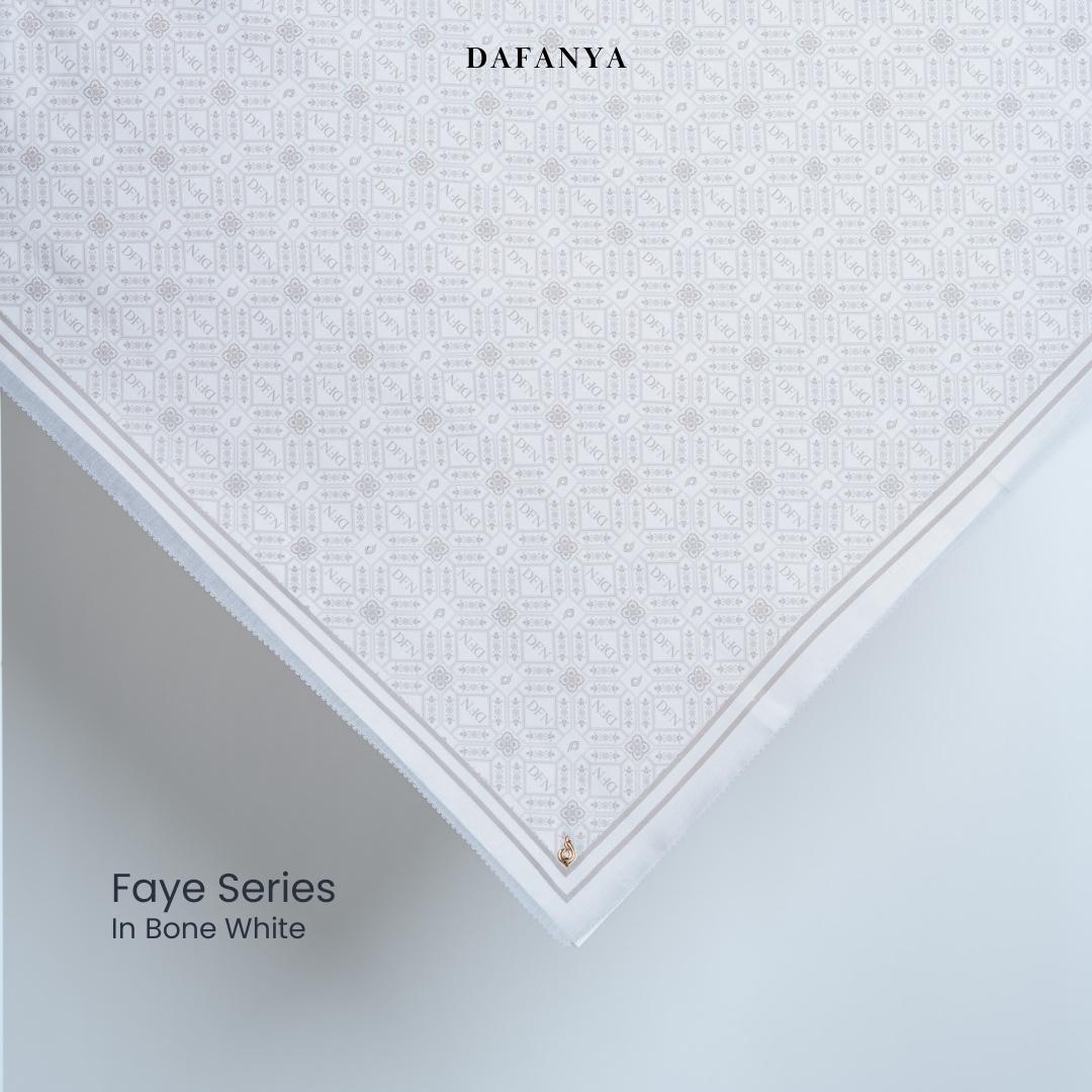 𝐃𝐀𝐅𝐀𝐍𝐘𝐀 - Faye Series Jilbab Motif Floral Kerudung Segi Empat Hijab Scarf bahan Voal Laser Cut segi empat