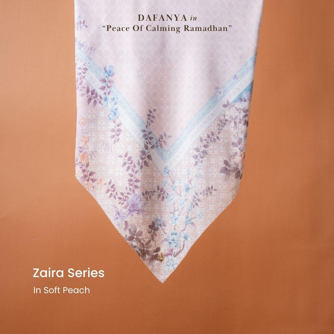 𝐃𝐀𝐅𝐀𝐍𝐘𝐀 - Zaira Series Jilbab Motif Floral Kerudung Segi Empat Hijab Scarf bahan Voal Laser Cut