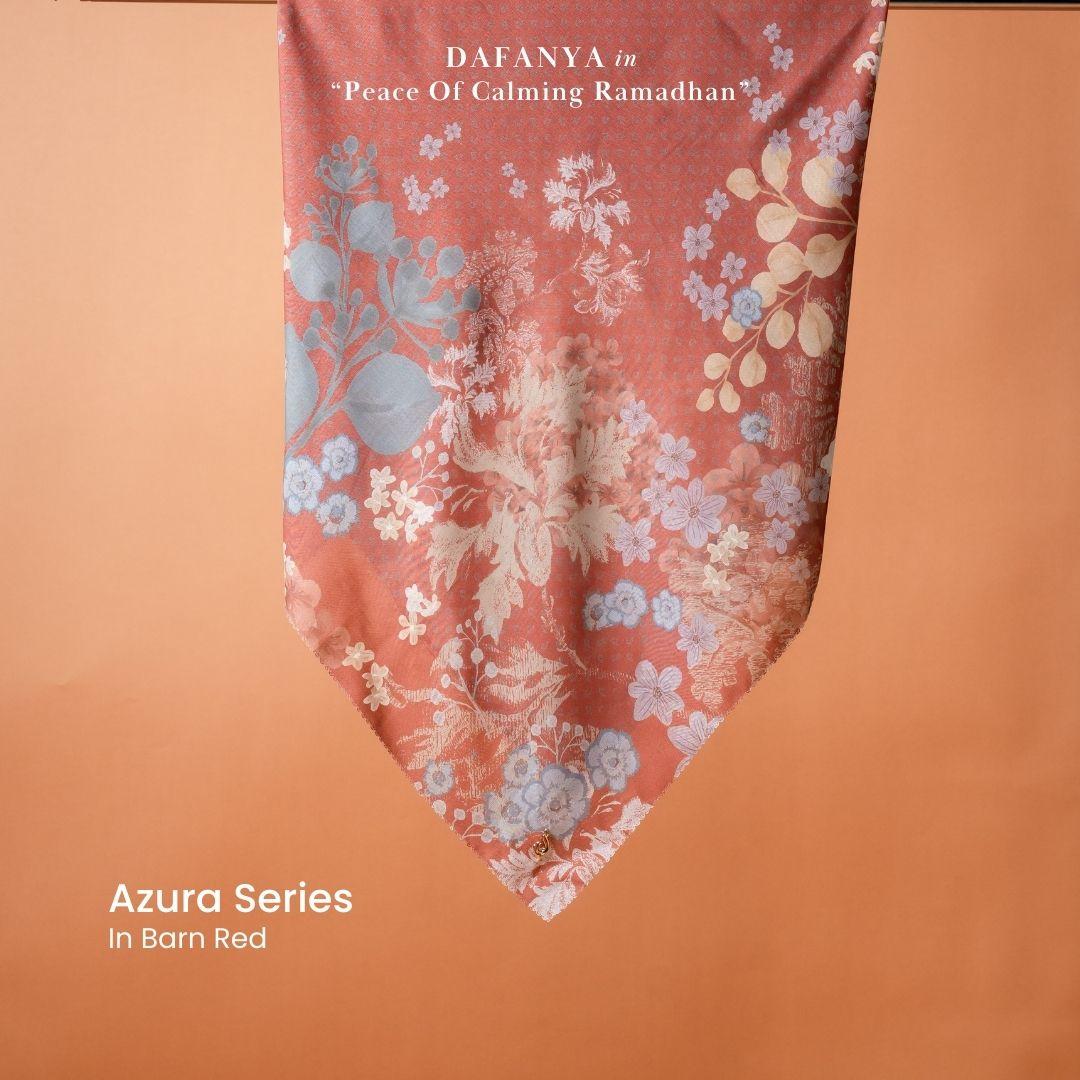 𝐃𝐀𝐅𝐀𝐍𝐘𝐀 - Azura Series Jilbab Motif Floral Kerudung Segi Empat Hijab Scarf bahan Voal Laser Cut