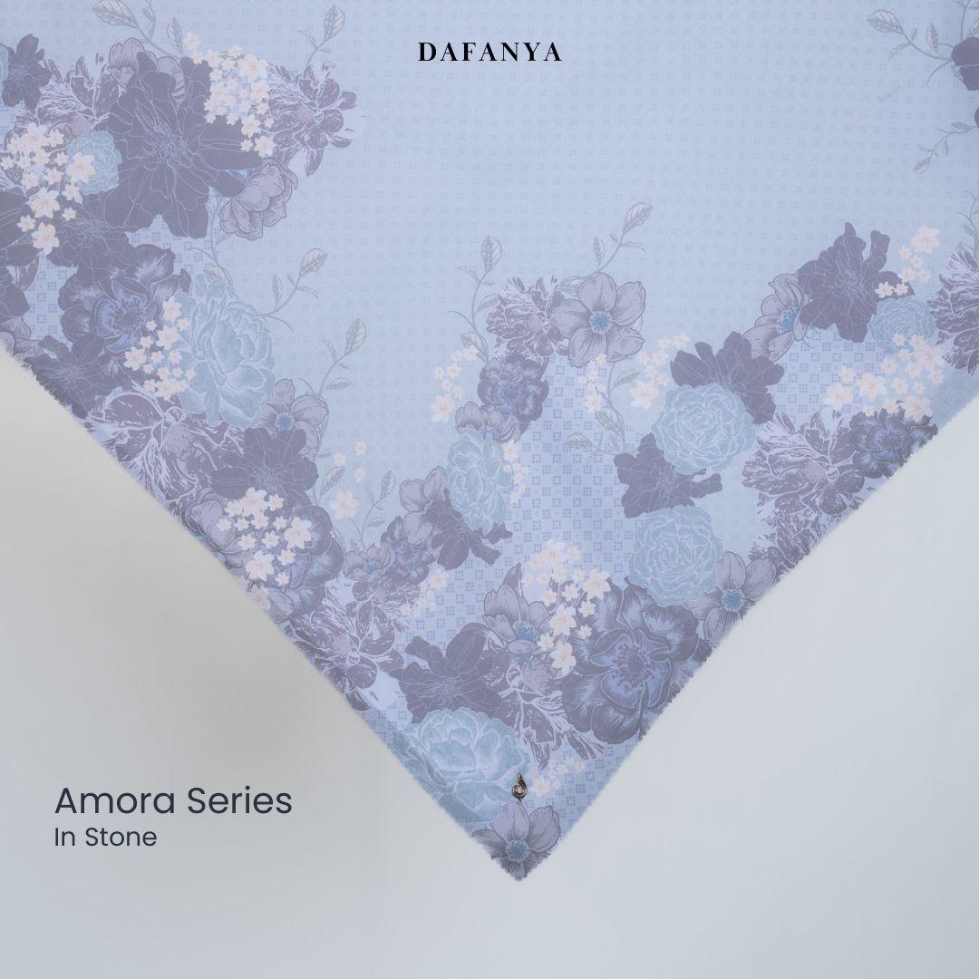 𝐃𝐀𝐅𝐀𝐍𝐘𝐀 - Amora Series Jilbab Motif Floral Kerudung Segi Empat Hijab Scarf bahan Voal Laser Cut