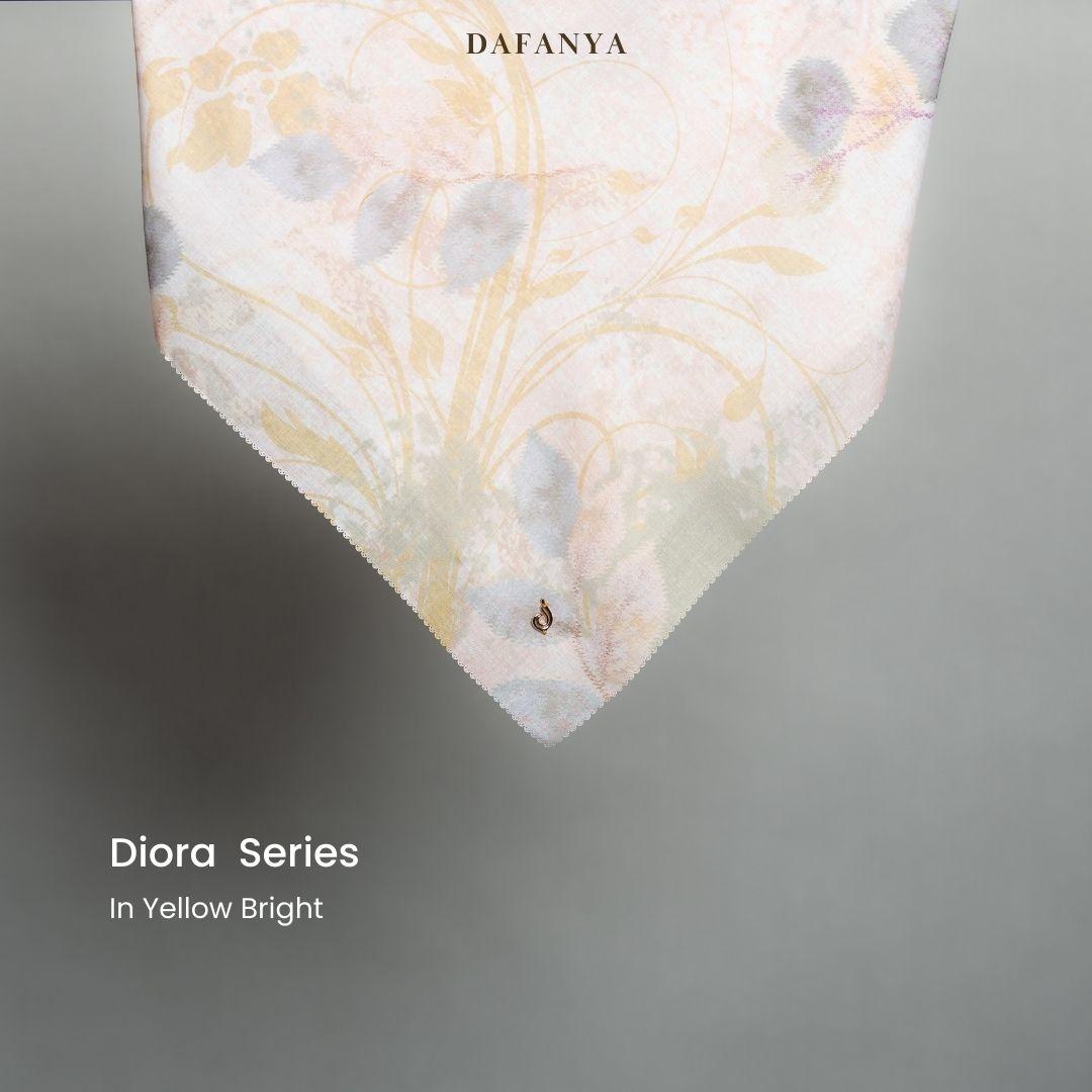 𝐃𝐀𝐅𝐀𝐍𝐘𝐀 - Diora Series Jilbab Motif Floral Kerudung Segi Empat Hijab Scarf bahan Voal Laser Cut