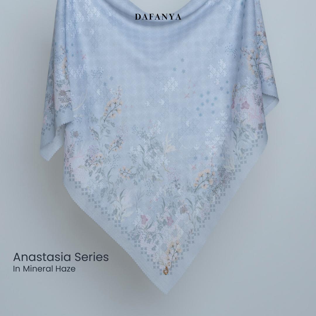 𝐃𝐀𝐅𝐀𝐍𝐘𝐀 - Anastasia Series Jilbab Motif Floral Kerudung Segi Empat Hijab Scarf bahan Voal Laser Cut