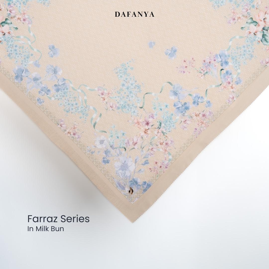 𝐃𝐀𝐅𝐀𝐍𝐘𝐀 - Farraz Series Jilbab Motif Floral Kerudung Segi Empat Hijab Scarf bahan Voal Laser Cut
