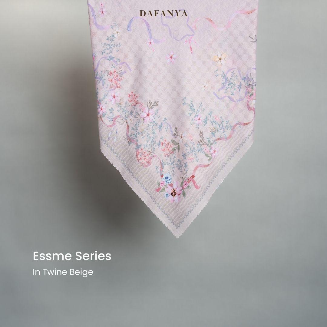 𝐃𝐀𝐅𝐀𝐍𝐘𝐀 - Esmee Series Jilbab Motif Floral Kerudung Segi Empat Hijab Scarf bahan Voal Laser Cut