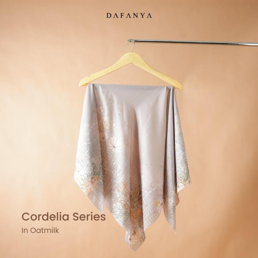 𝐃𝐀𝐅𝐀𝐍𝐘𝐀 - Cordelia Series Jilbab Motif Floral Kerudung Segi Empat Hijab Scarf bahan Voal Laser Cut Printing