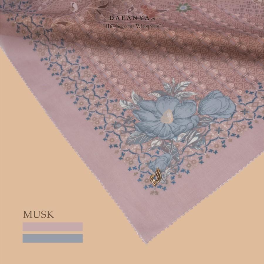 𝐃𝐀𝐅𝐀𝐍𝐘𝐀 - Sylvana Series Jilbab Motif Floral Kerudung Segi Empat Hijab Scarf bahan Voal Laser Cut