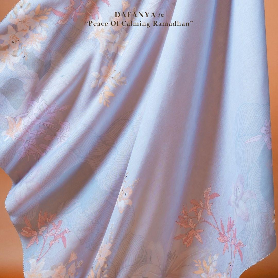 𝐃𝐀𝐅𝐀𝐍𝐘𝐀 - Alira Series Jilbab Motif Floral Kerudung Segi Empat Hijab Scarf bahan Voal Laser Cut