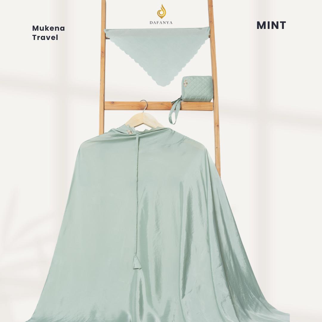 [ GRATIS JILBAB ] 𝐃𝐀𝐅𝐀𝐍𝐘𝐀 - Mukena 3 in 1 Traveling Prayer Set Mini Pouch Terlembut Parasut Korea Tepi Lasercut
