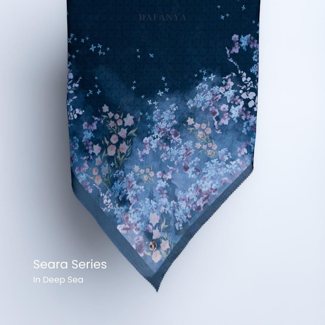 𝐃𝐀𝐅𝐀𝐍𝐘𝐀 - Seara Series Jilbab Motif Floral Kerudung Segi Empat Hijab Scarf bahan Voal Laser Cut