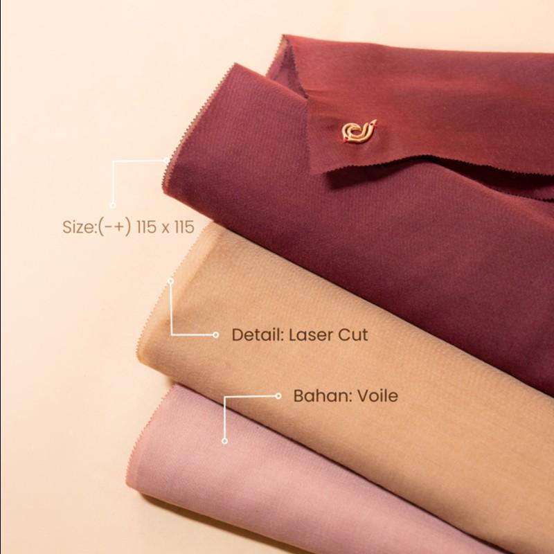 [PAKET USAHA - isi 60 Pcs] 𝐃𝐀𝐅𝐀𝐍𝐘𝐀 - Maserati Series Jilbab Motif Polos Kerudung Segi Empat Hijab Scarf bahan Voal Laser Cut