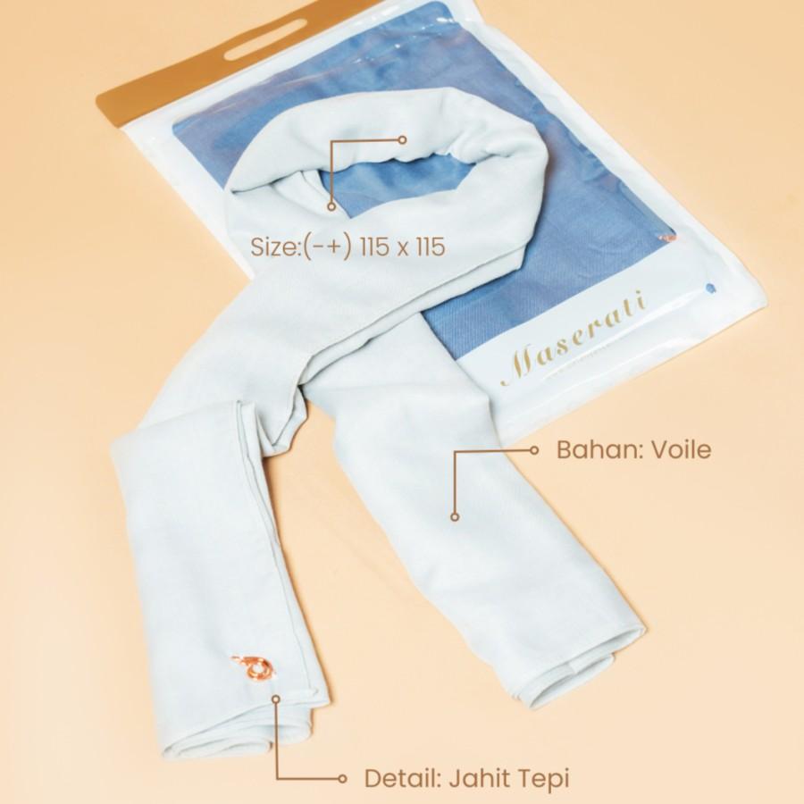 [BUNDLE - isi 5 Pcs] 𝐃𝐀𝐅𝐀𝐍𝐘𝐀 - Maserati Series Jilbab Motif Polos Kerudung Segi Empat Hijab Scarf bahan Voal Jahit Tepi