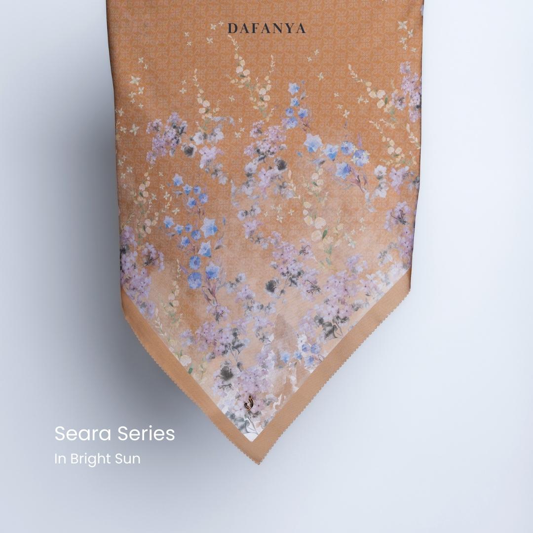 𝐃𝐀𝐅𝐀𝐍𝐘𝐀 - Seara Series Jilbab Motif Floral Kerudung Segi Empat Hijab Scarf bahan Voal Laser Cut