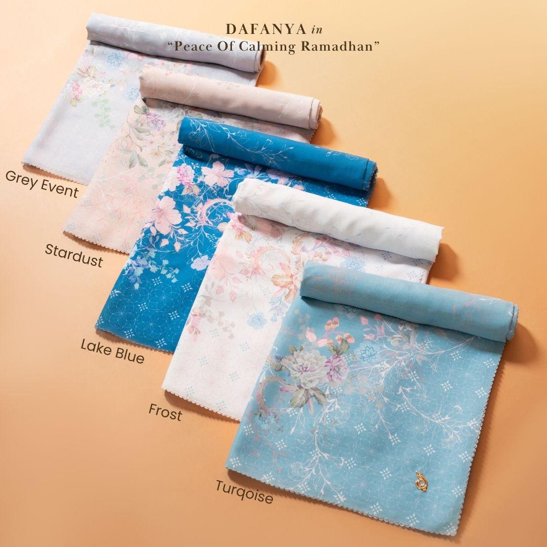 𝐃𝐀𝐅𝐀𝐍𝐘𝐀 - Zeya Series Jilbab Motif Floral Kerudung Segi Empat Hijab Scarf bahan Voal Laser Cut