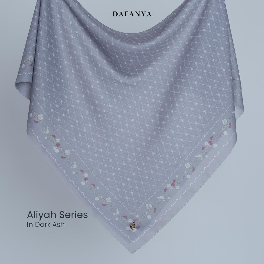 𝐃𝐀𝐅𝐀𝐍𝐘𝐀 - Syari 130x130 Aliyah Series Jilbab Motif Monogram Kerudung Segi Empat Hijab Scarf bahan Voal Laser Cut