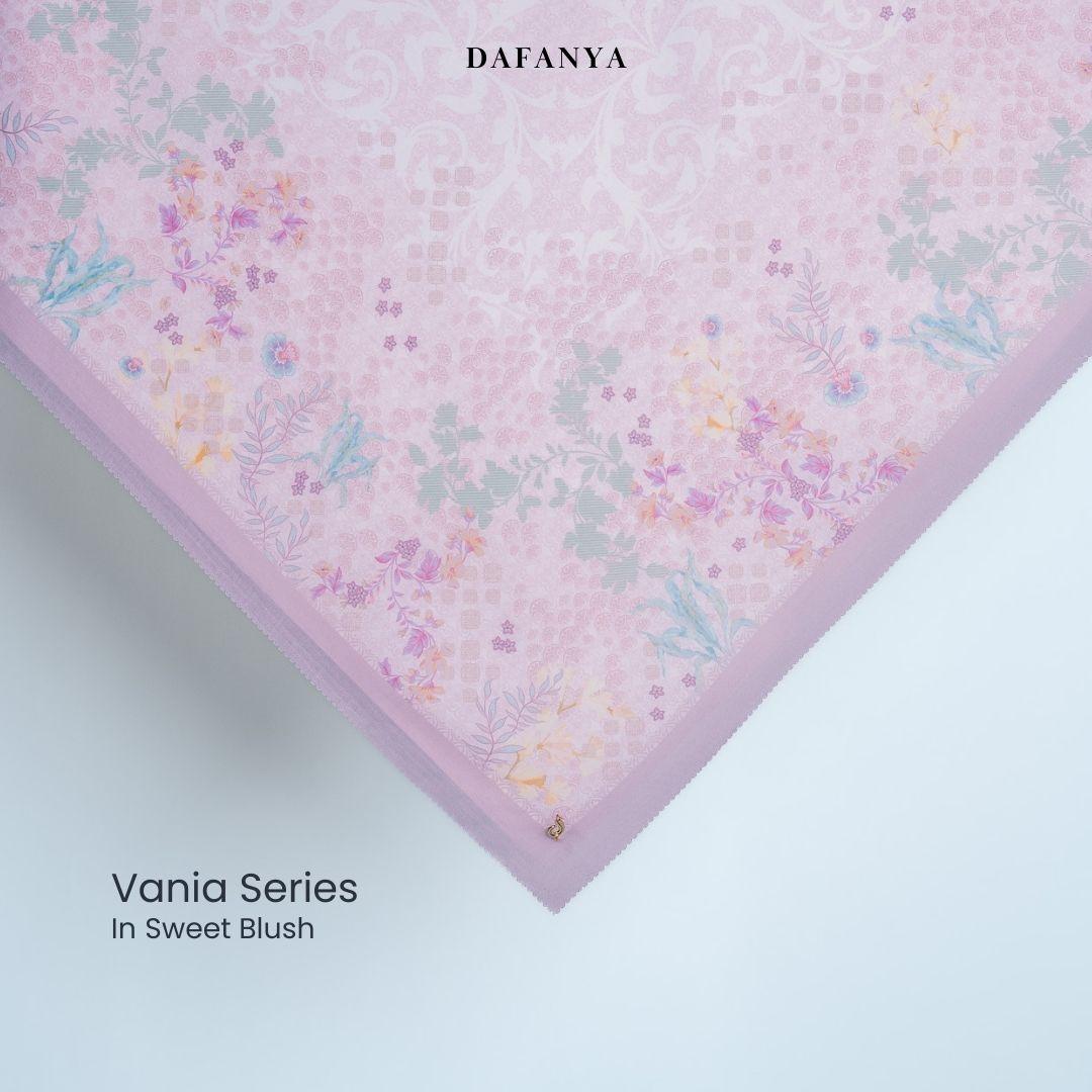𝐃𝐀𝐅𝐀𝐍𝐘𝐀 - Vania Series Jilbab Motif Floral Kerudung Segi Empat Hijab Scarf bahan Voal Laser Cut