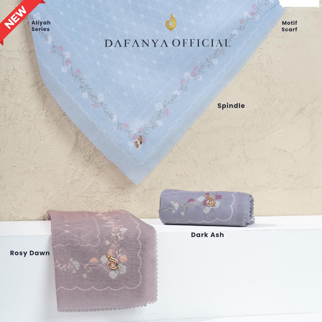 𝐃𝐀𝐅𝐀𝐍𝐘𝐀 - Syari 130x130 Aliyah Series Jilbab Motif Monogram Kerudung Segi Empat Hijab Scarf bahan Voal Laser Cut