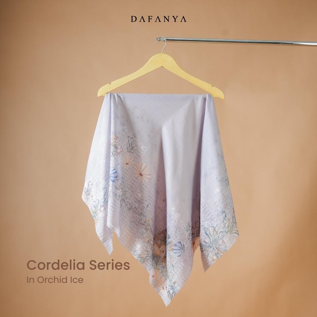 [Bundle 10 Pcs] 𝐃𝐀𝐅𝐀𝐍𝐘𝐀 - Cordelia Series Jilbab Motif Floral Kerudung Segi Empat Hijab Scarf bahan Voal Laser Cut