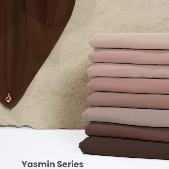 𝐃𝐀𝐅𝐀𝐍𝐘𝐀 - Yasmin Series Pashimina Jilbab Polos Kerudung Hijab Scarf bahan Ceruti Eyelash