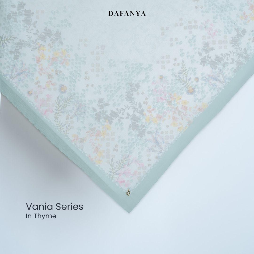 𝐃𝐀𝐅𝐀𝐍𝐘𝐀 - Vania Series Jilbab Motif Floral Kerudung Segi Empat Hijab Scarf bahan Voal Laser Cut