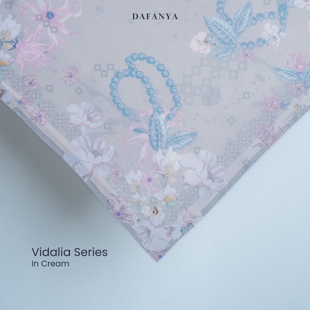 𝐃𝐀𝐅𝐀𝐍𝐘𝐀 - Vidalia Series Jilbab Motif Floral Kerudung Segi Empat Hijab Scarf bahan Voal Laser Cut