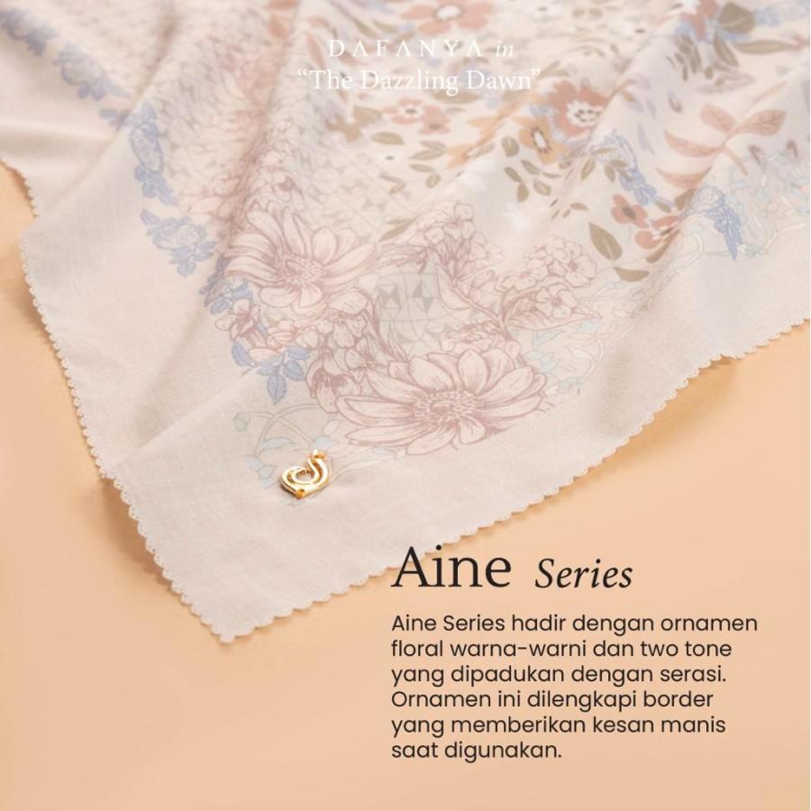 𝐃𝐀𝐅𝐀𝐍𝐘𝐀 - Aine Series Jilbab Motif Floral Kerudung Segi Empat Hijab Scarf bahan Voal Laser Cut