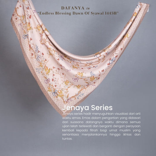 𝐃𝐀𝐅𝐀𝐍𝐘𝐀 - Jenaya Series Jilbab Motif Floral Kerudung Segi Empat Hijab Scarf bahan Voal Laser Cut