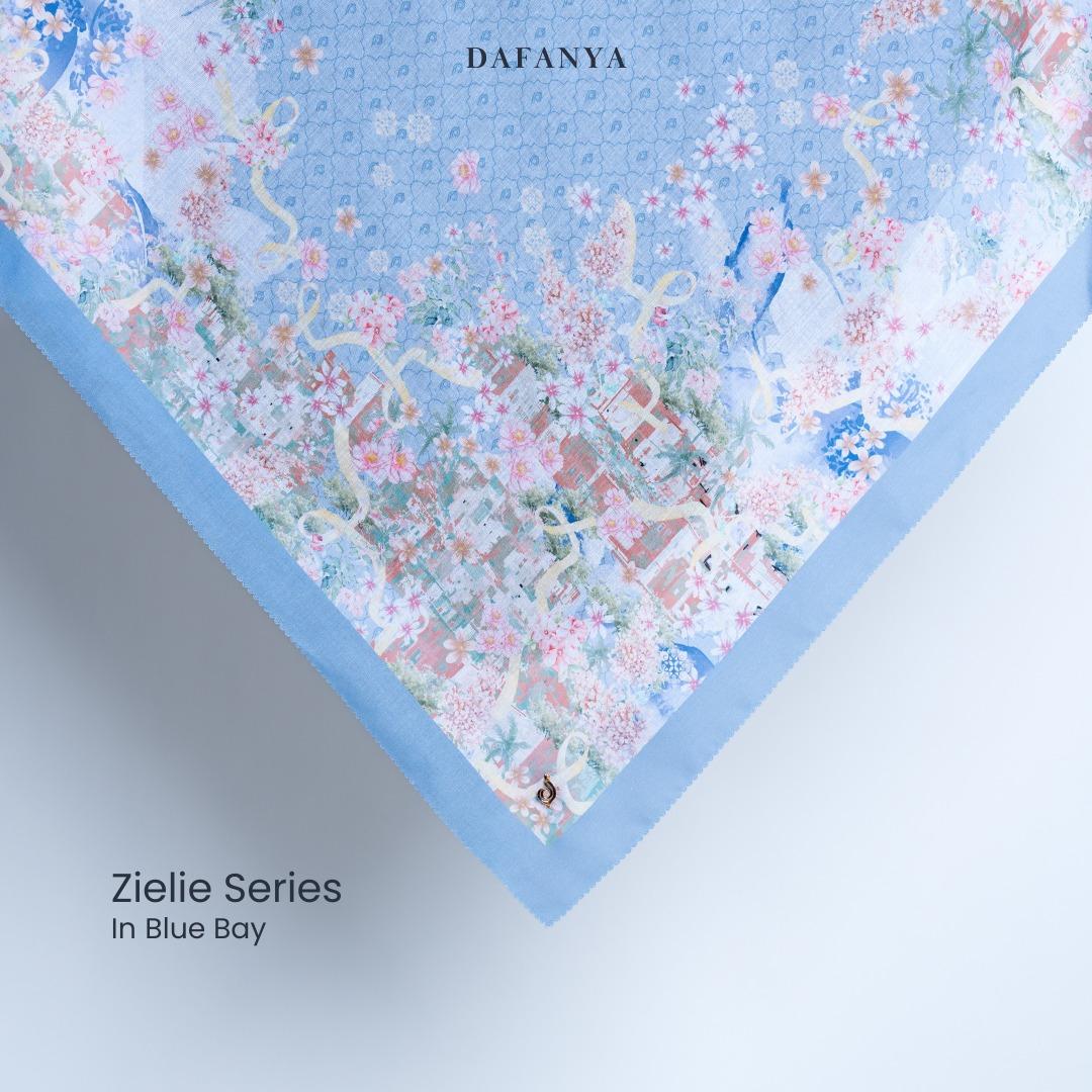 𝐃𝐀𝐅𝐀𝐍𝐘𝐀 - Zielie Series Jilbab Motif Floral Kerudung Segi Empat Hijab Scarf bahan Voal Laser Cut