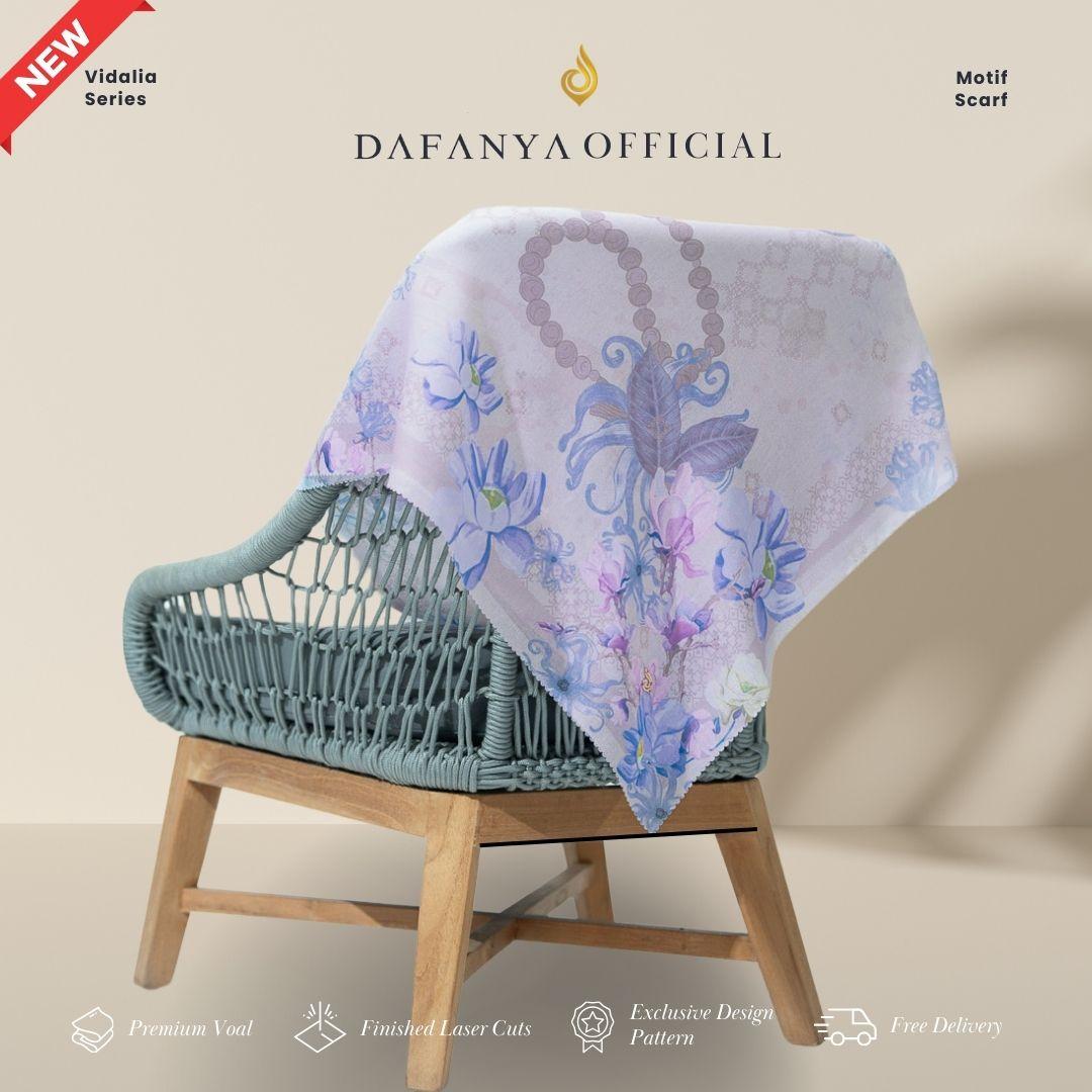 𝐃𝐀𝐅𝐀𝐍𝐘𝐀 - Vidalia Series Jilbab Motif Floral Kerudung Segi Empat Hijab Scarf bahan Voal Laser Cut