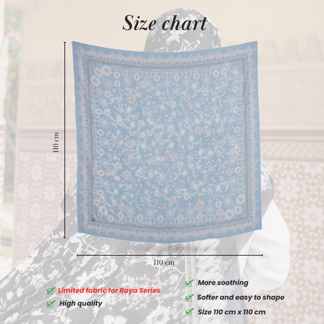 𝐃𝐀𝐅𝐀𝐍𝐘𝐀 - Swadi Series Jilbab Motif Floral Kerudung Segi Empat Hijab Scarf bahan Voal Laser Cut Rayafanya Edition
