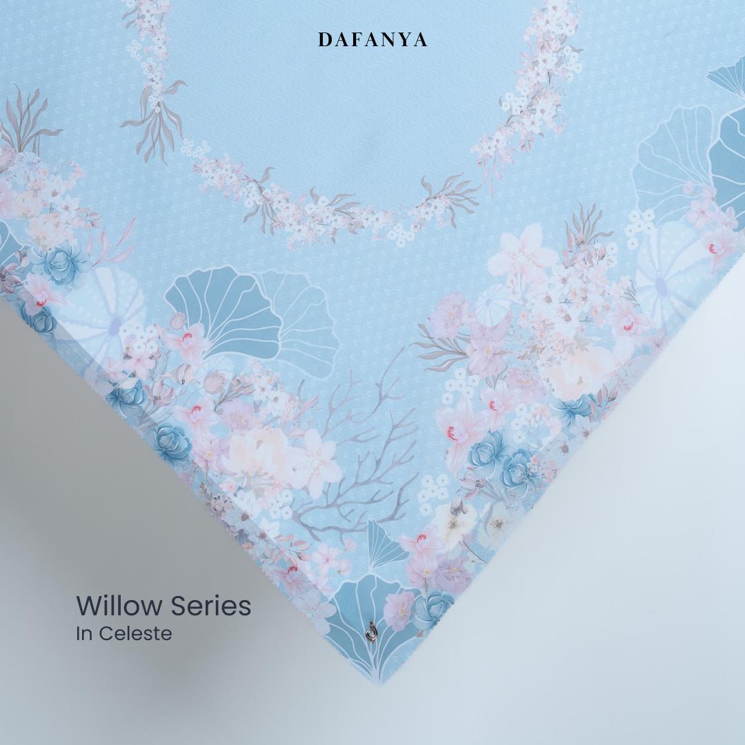 𝐃𝐀𝐅𝐀𝐍𝐘𝐀 - Willow Series Jilbab Motif Underwater Kerudung Segi Empat Hijab Scarf bahan Voal Laser Cut Square