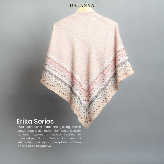 𝐃𝐀𝐅𝐀𝐍𝐘𝐀 - Erika Series Jilbab Motif Ethnic Kerudung Segi Empat Hijab Scarf bahan Voal Laser Cut