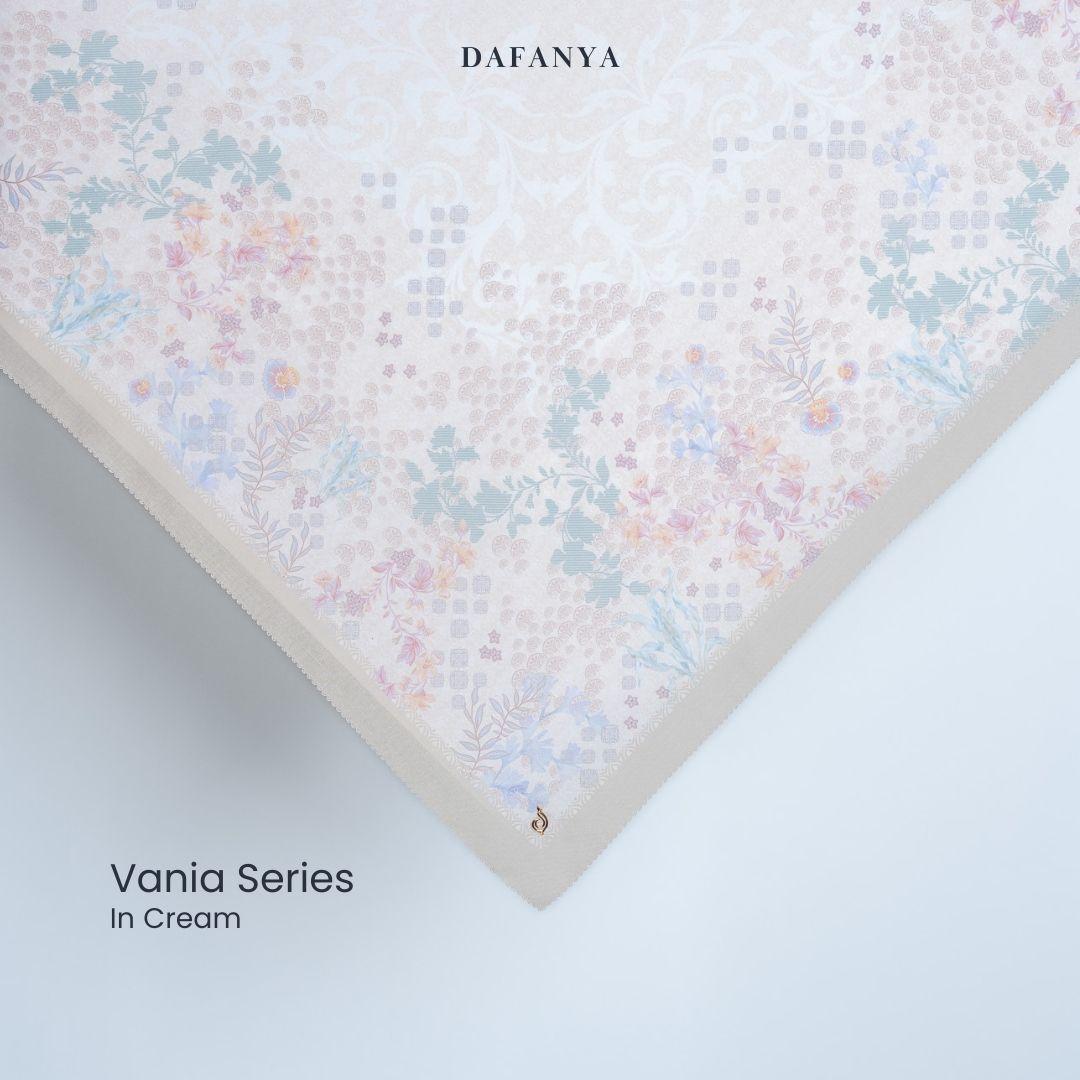𝐃𝐀𝐅𝐀𝐍𝐘𝐀 - Vania Series Jilbab Motif Floral Kerudung Segi Empat Hijab Scarf bahan Voal Laser Cut