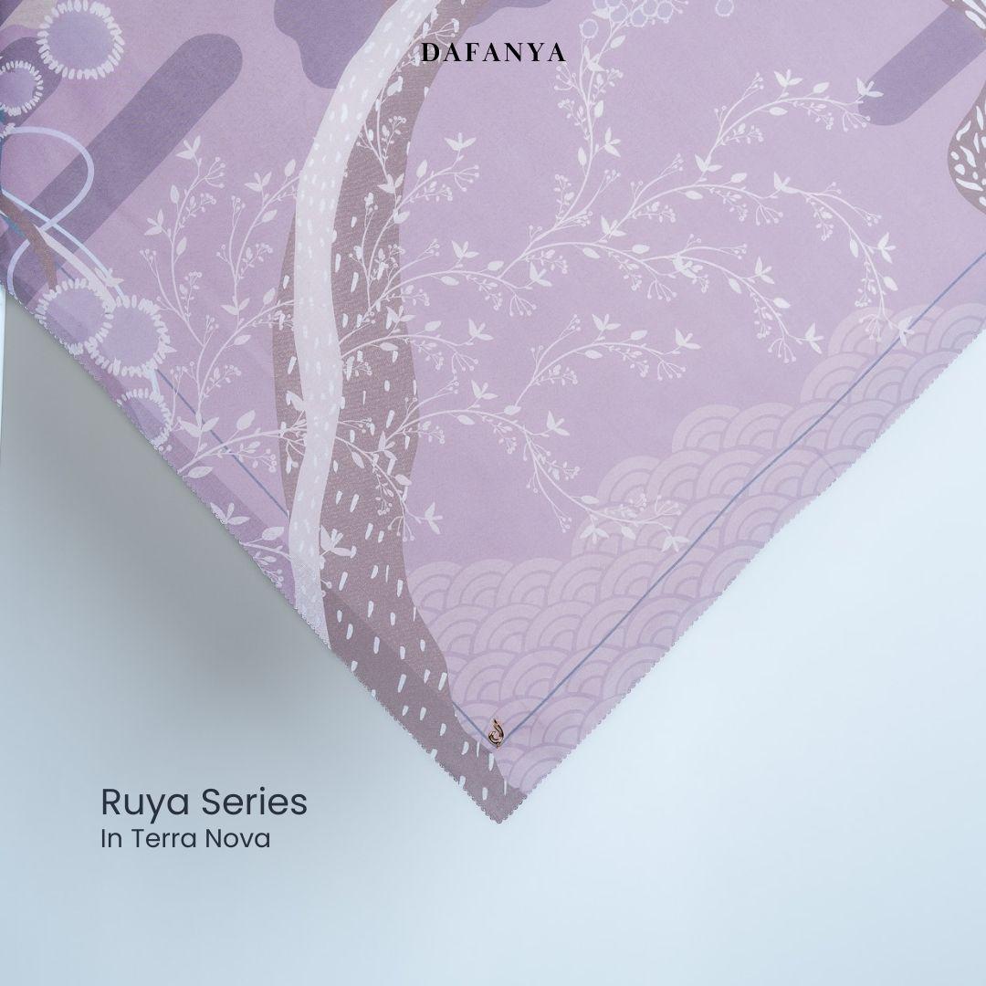 𝐃𝐀𝐅𝐀𝐍𝐘𝐀 - Ruya Series Jilbab Motif Abstrak Kerudung Segi Empat Hijab Scarf bahan Voal Laser Cut