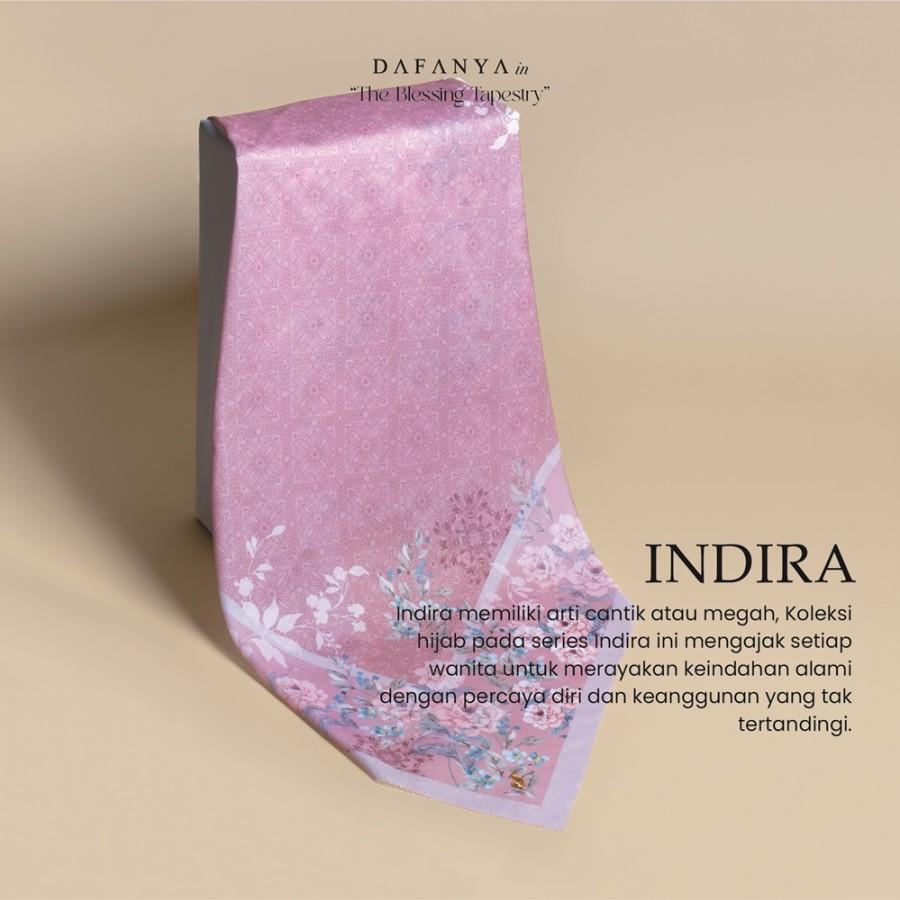 𝐃𝐀𝐅𝐀𝐍𝐘𝐀 - Indira Series Jilbab Motif Floral Kerudung Segi Empat Hijab Scarf bahan Voal Laser Cut