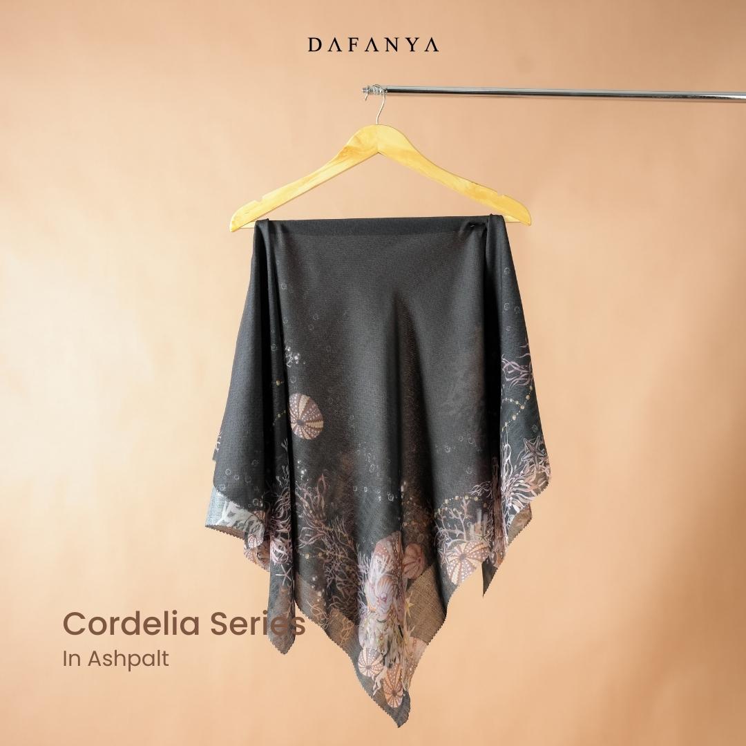 [Bundle 10 Pcs] 𝐃𝐀𝐅𝐀𝐍𝐘𝐀 - Cordelia Series Jilbab Motif Floral Kerudung Segi Empat Hijab Scarf bahan Voal Laser Cut