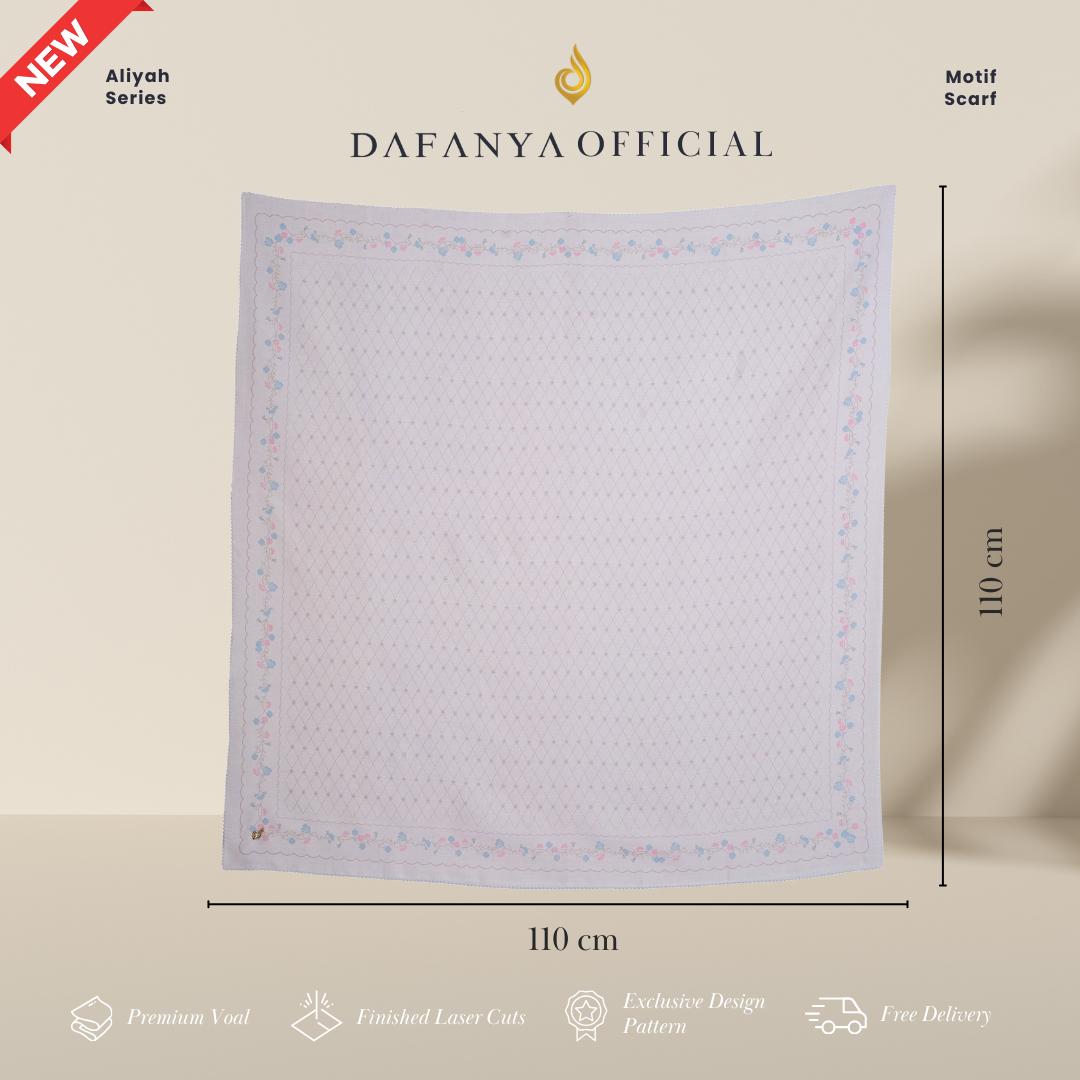 [Bundle 10 Pcs] 𝐃𝐀𝐅𝐀𝐍𝐘𝐀 - Aliyah Series Jilbab Monogram Floral Kerudung Segi Empat Hijab Scarf bahan Voal Laser Cut