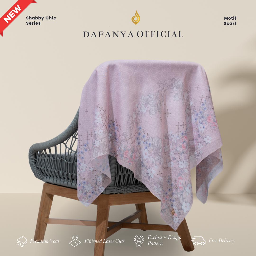 𝐃𝐀𝐅𝐀𝐍𝐘𝐀 - Shabby Chic Series Jilbab Motif Underwater Kerudung Segi Empat Hijab Scarf bahan Voal Laser Cut