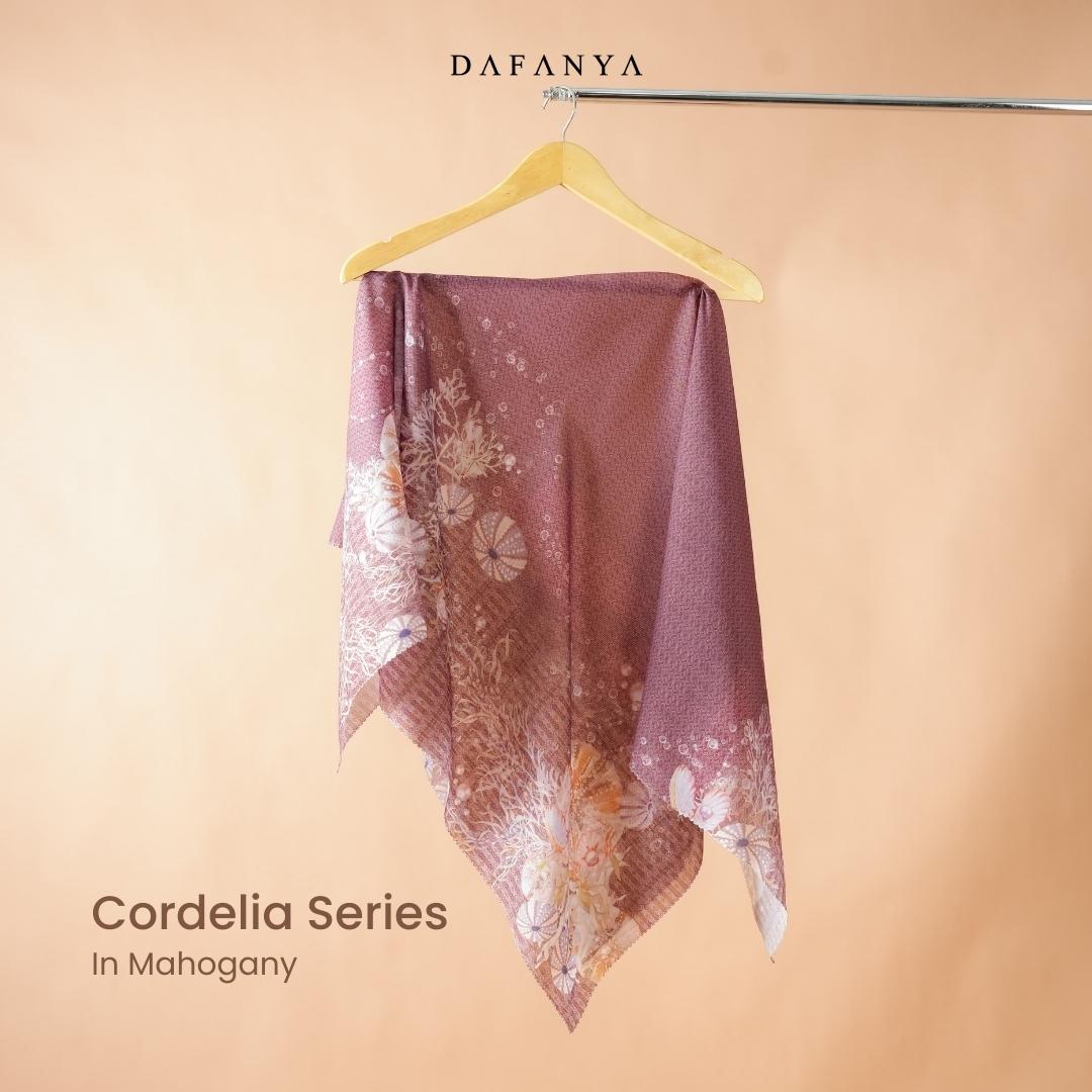 [Bundle 10 Pcs] 𝐃𝐀𝐅𝐀𝐍𝐘𝐀 - Cordelia Series Jilbab Motif Floral Kerudung Segi Empat Hijab Scarf bahan Voal Laser Cut