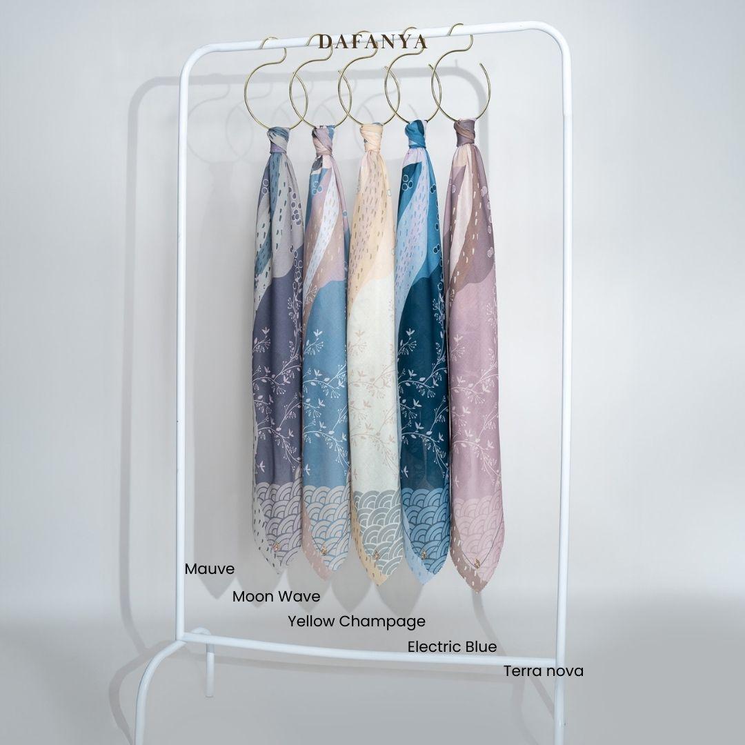 𝐃𝐀𝐅𝐀𝐍𝐘𝐀 - Ruya Series Jilbab Motif Abstrak Kerudung Segi Empat Hijab Scarf bahan Voal Laser Cut