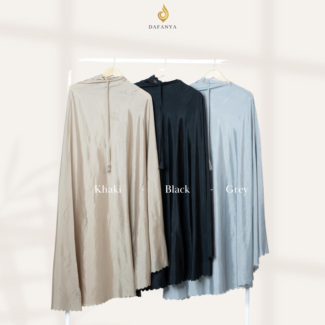 [ GRATIS JILBAB ] 𝐃𝐀𝐅𝐀𝐍𝐘𝐀 - Mukena 3 in 1 Traveling Prayer Set Mini Pouch Terlembut Parasut Korea Tepi Lasercut