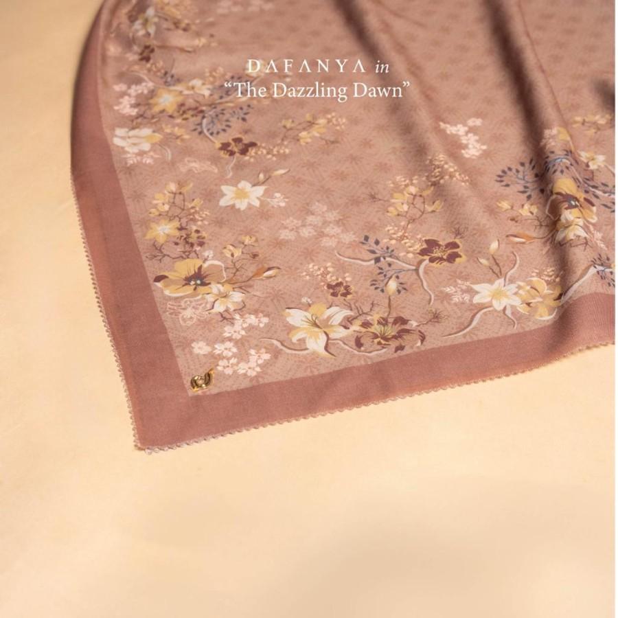 𝐃𝐀𝐅𝐀𝐍𝐘𝐀 - Syari Chloris Series Jilbab Motif Floral Kerudung Segi Empat Hijab Scarf bahan Voal Laser Cut