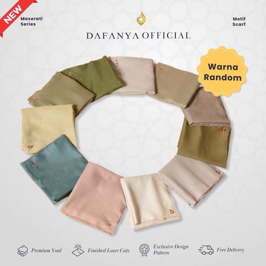 [BUNDLE - isi 5 Pcs] 𝐃𝐀𝐅𝐀𝐍𝐘𝐀 - Maserati Series Jilbab Motif Polos Kerudung Segi Empat Hijab Scarf bahan Voal Jahit Tepi