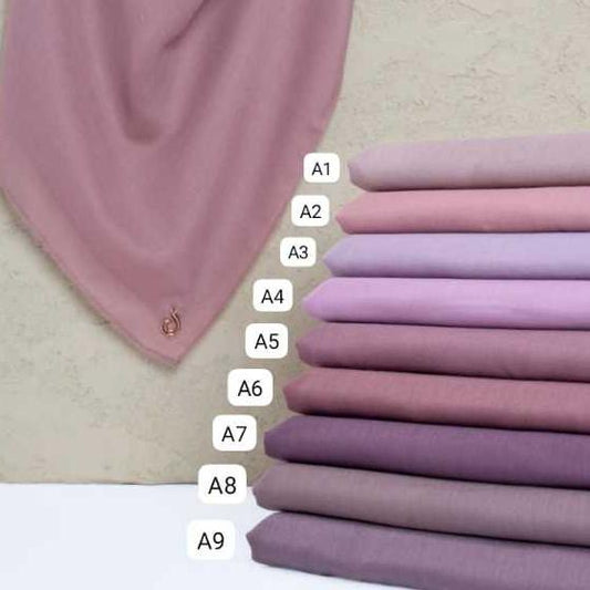 [Limited]  - Maserati Series Jilbab Polos Kerudung Segi Empat Hijab Scarf bahan Voal Jahit Tepi