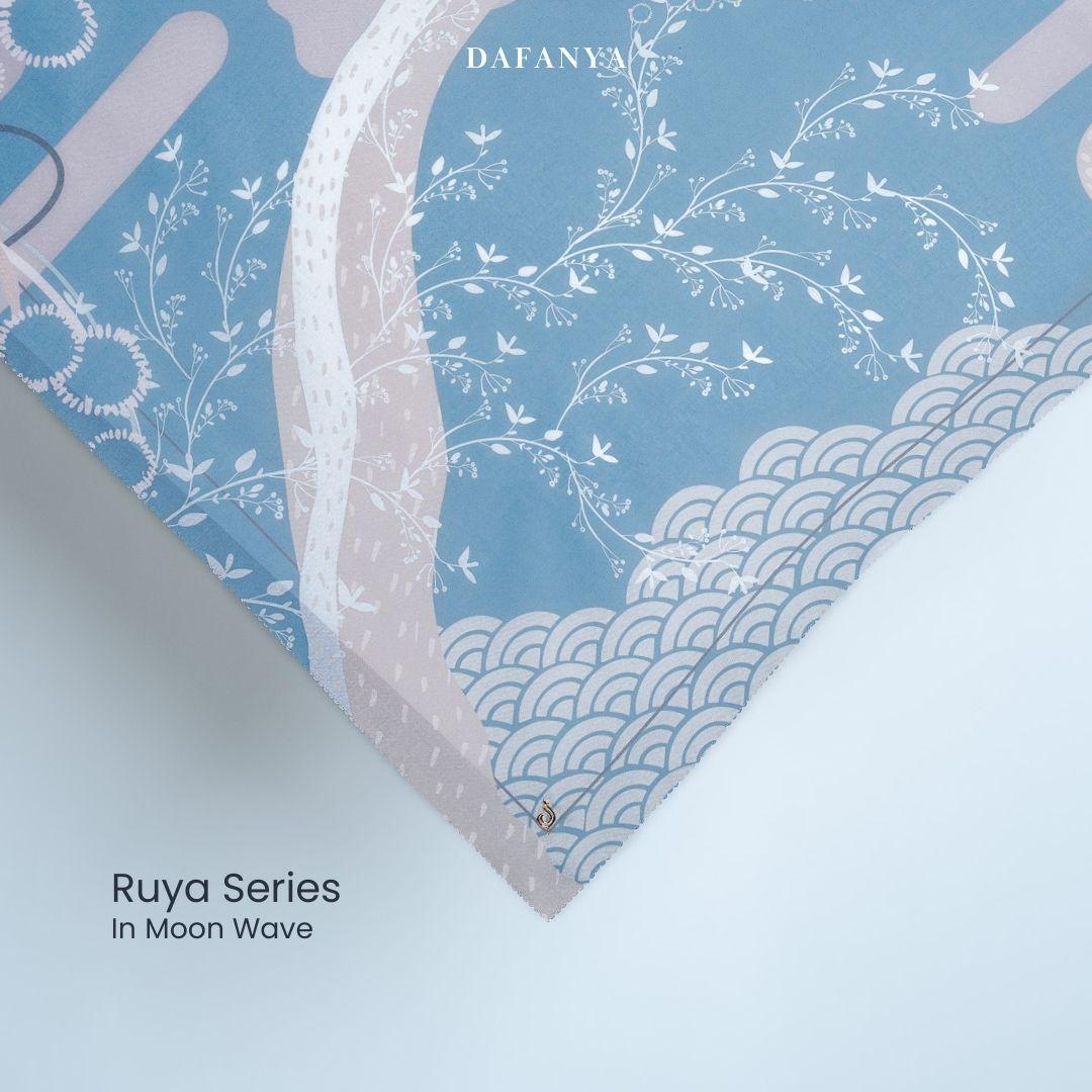 𝐃𝐀𝐅𝐀𝐍𝐘𝐀 - Ruya Series Jilbab Motif Abstrak Kerudung Segi Empat Hijab Scarf bahan Voal Laser Cut